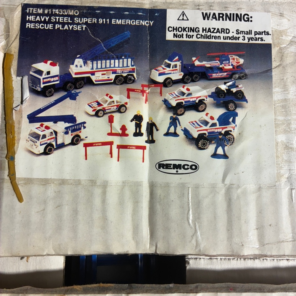 Vintage Remco Heavy Steel Super 911 Emergency Rescue Playset
